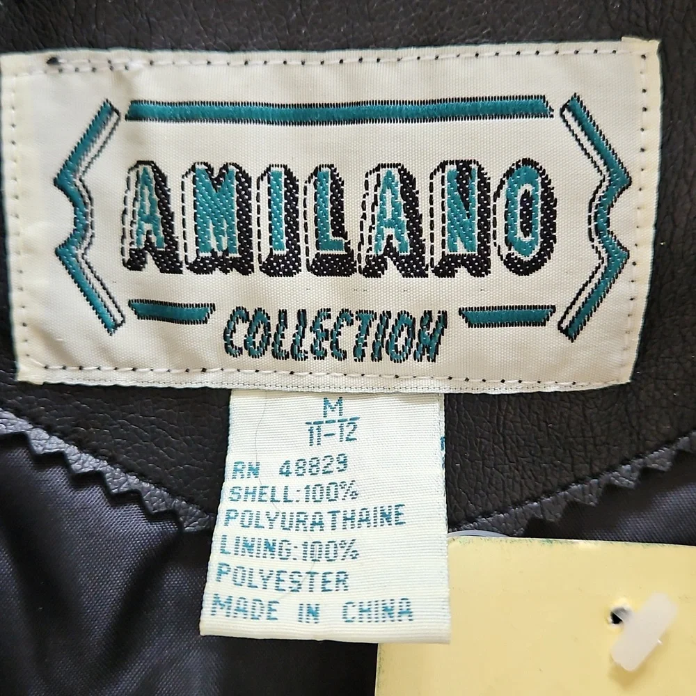 NWT Vintage AMILANO Vegan Long Vest Size M 11-12